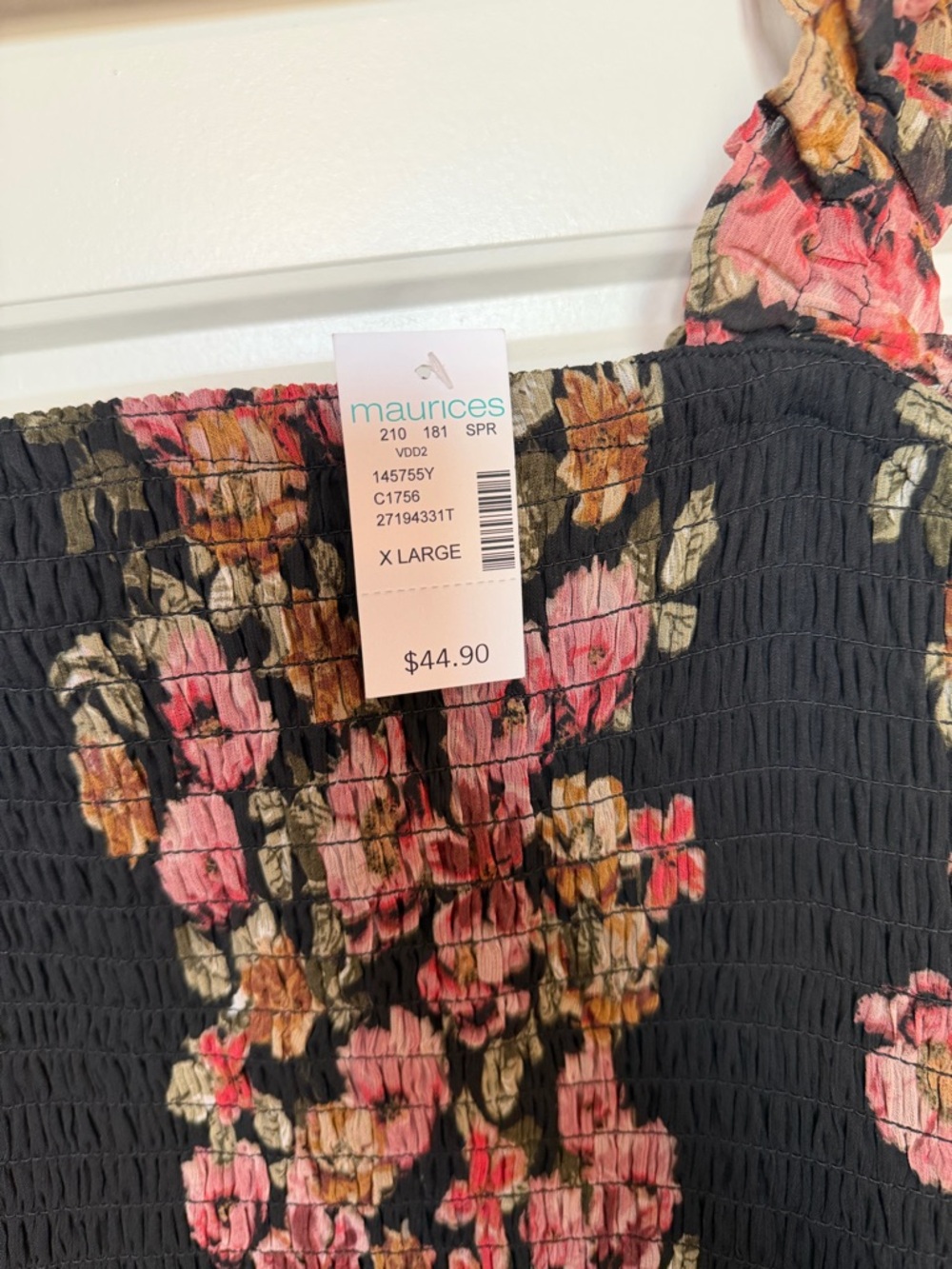Maurices Black Maxi Dress with Pink Floral Print - Picture 4 of 8